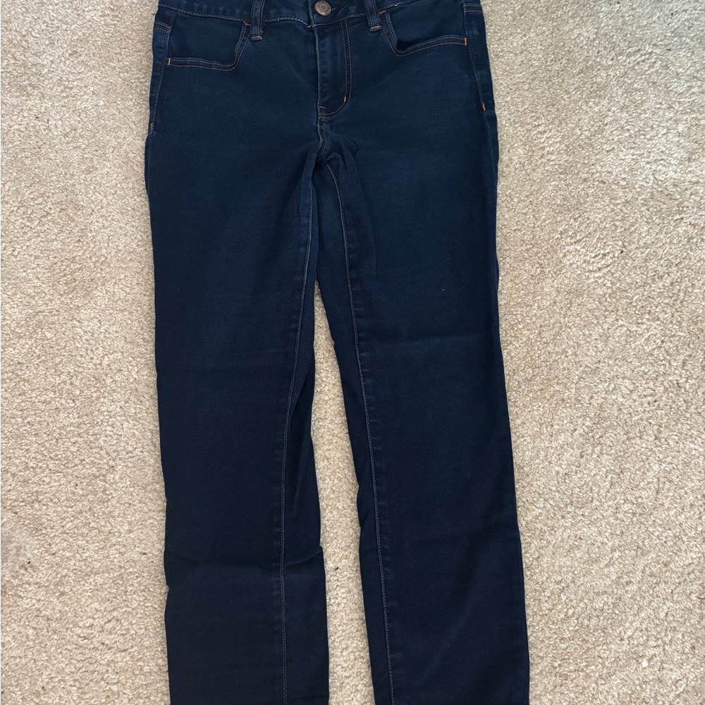 American Eagle Outfitters Blue Ankle Cropped Jeans